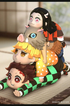 NINETY SEVEN Studio – Demon Slayer Stacking Figures Tanjiro & Nezuko & Zenitsu & Inosuke - Photo 2 | TopGKS