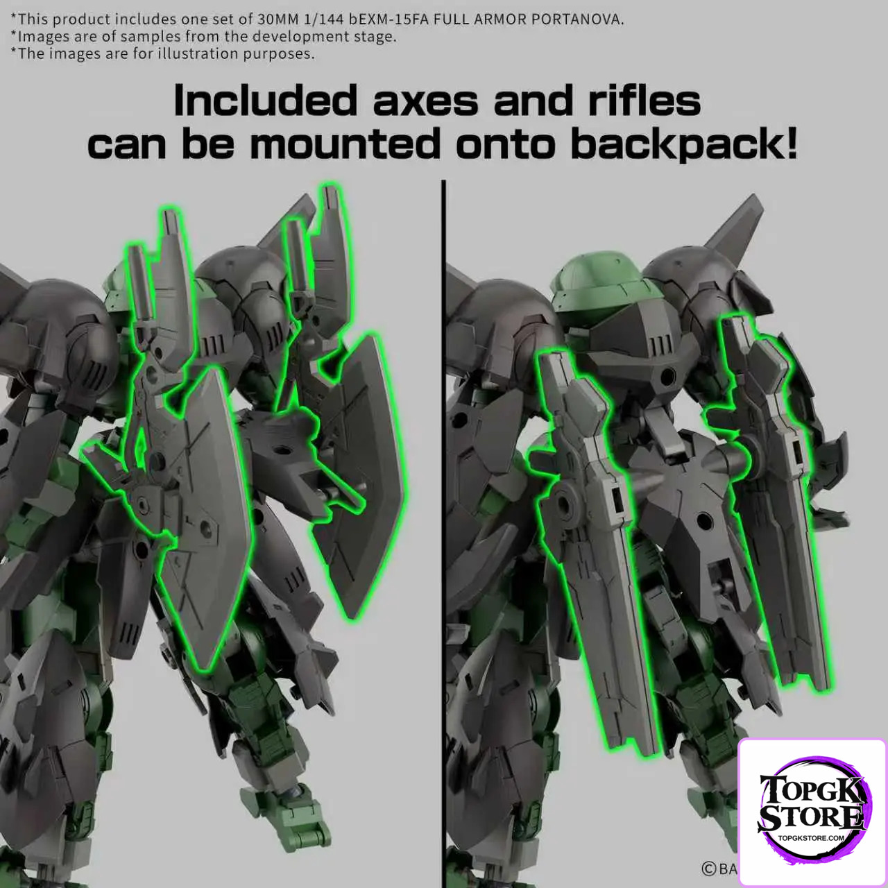 BANDAI SPIRITS – 30MM 1/144 bEXM-15FA FULL ARMOR PORTANOVA (Licensed) - Photo 4 | TopGKStore