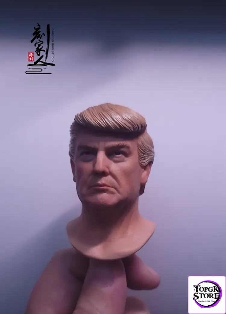 Carving Man Studio – Superstar 1/6 CMS-01 Donald Trump action figure male head sculpture Painted Shoulder Version Heads