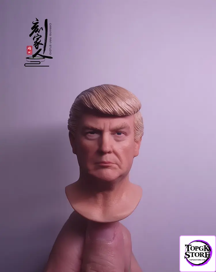 Carving Man Studio – Superstar 1/6 CMS-01 Donald Trump action figure male head sculpture Painted Shoulder Version Heads