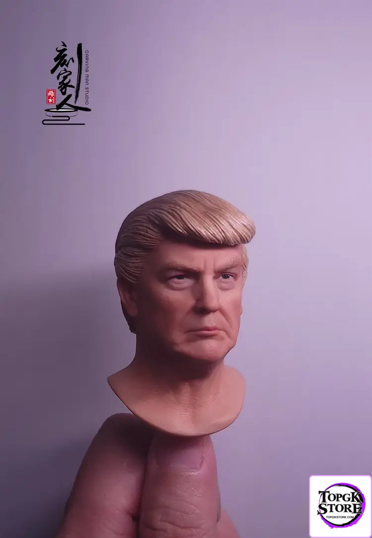 Carving Man Studio – Superstar 1/6 CMS-01 Donald Trump action figure male head sculpture Painted Shoulder Version Heads