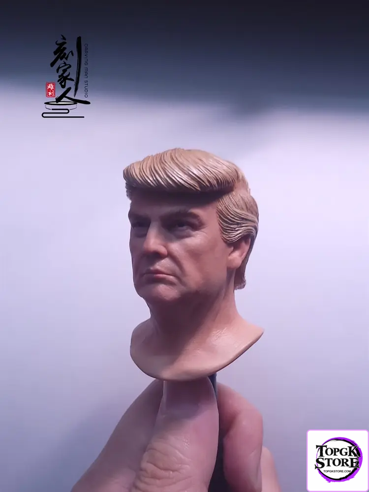 Carving Man Studio – Superstar 1/6 CMS-01 Donald Trump action figure male head sculpture Painted Shoulder Version Heads