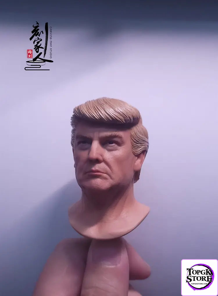 Carving Man Studio – Superstar 1/6 CMS-01 Donald Trump action figure male head sculpture Painted Shoulder Version Heads