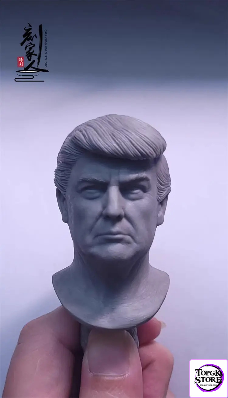 Carving Man Studio – Superstar 1/6 CMS-01 Donald Trump action figure male head sculpture Painted Shoulder Version Heads