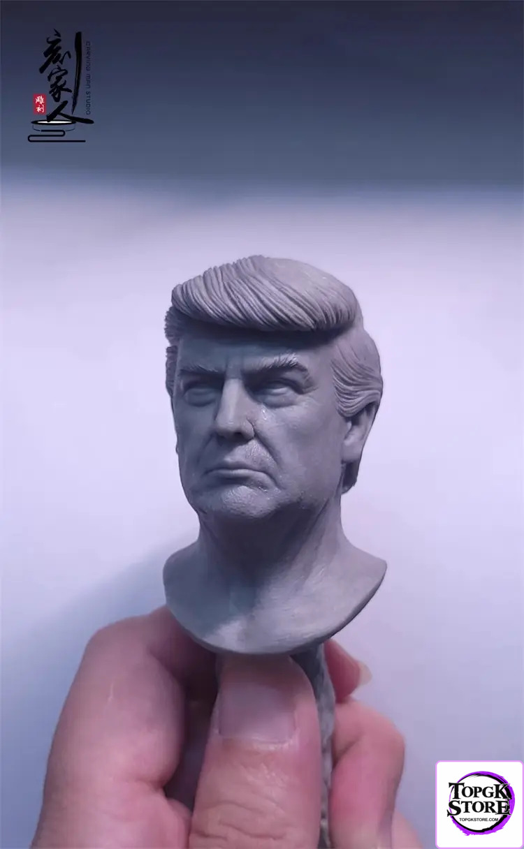 Carving Man Studio – Superstar 1/6 CMS-01 Donald Trump action figure male head sculpture Painted Shoulder Version Heads