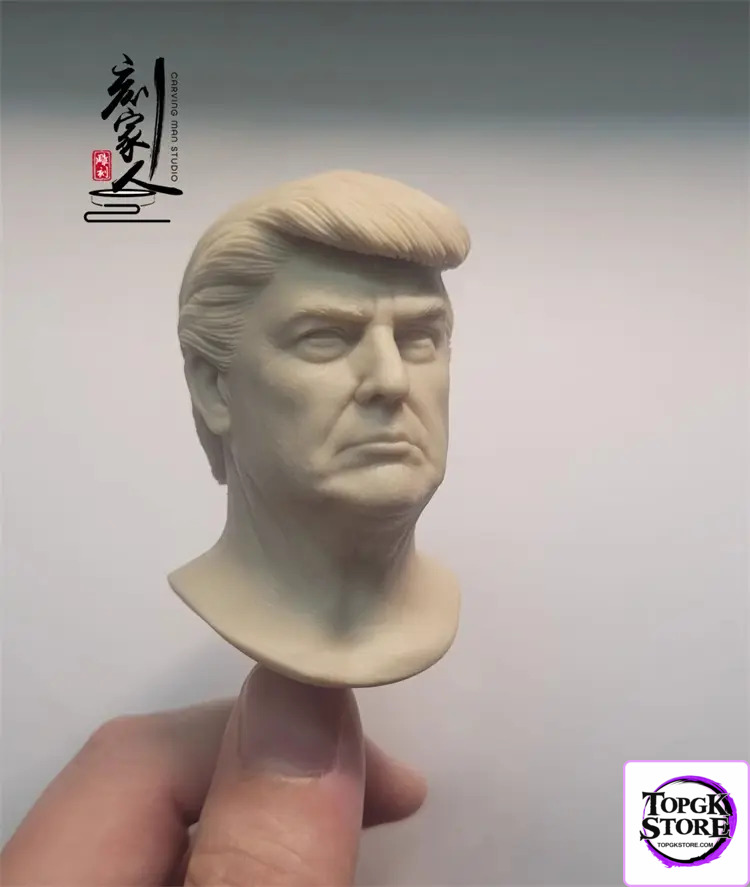 Carving Man Studio – Superstar 1/6 CMS-01 Donald Trump action figure male head sculpture Painted Shoulder Version Heads