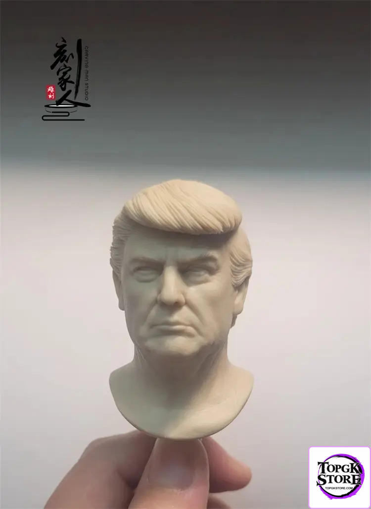 Carving Man Studio – Superstar 1/6 CMS-01 Donald Trump action figure male head sculpture Painted Shoulder Version Heads