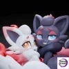 Black and White Zorua Pokémon 18+Furry 1/7 Scale GK Statue - Spirit Demon Studio - Photo 2 | TopGKStore