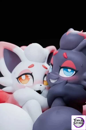 Black and White Zorua Pokémon 18+Furry 1/7 Scale GK Statue - Spirit Demon Studio - Photo 9 | TopGKStore