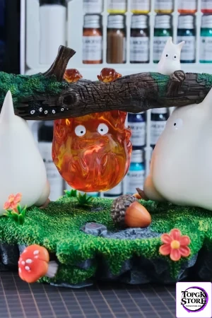Calcifer X Totoro Howl's Moving Castle X My Neighbor Totoro 1/6 Scale GK Statue MMLAND Studio - Photo 1 | TopGKStore