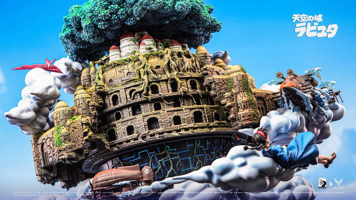 Sheeta & Pazu Castle in the Sky GK Statue Limited Edition – Black Ant x White Deer - Image 7