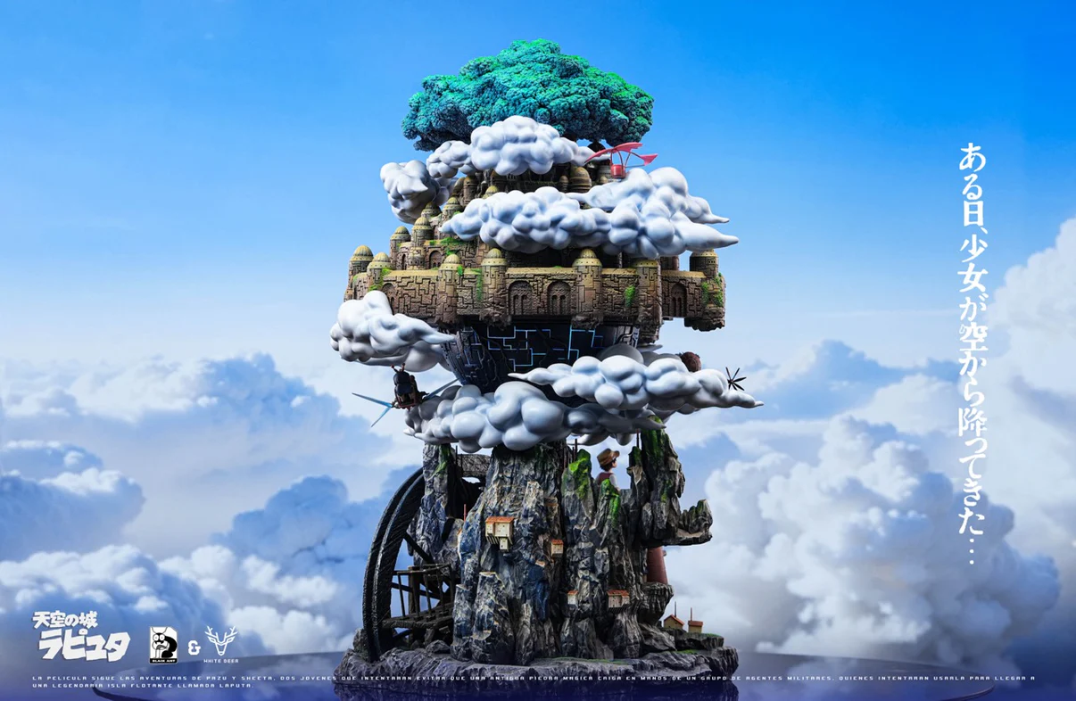 Sheeta & Pazu Castle in the Sky GK Statue Limited Edition – Black Ant x White Deer - Image 5