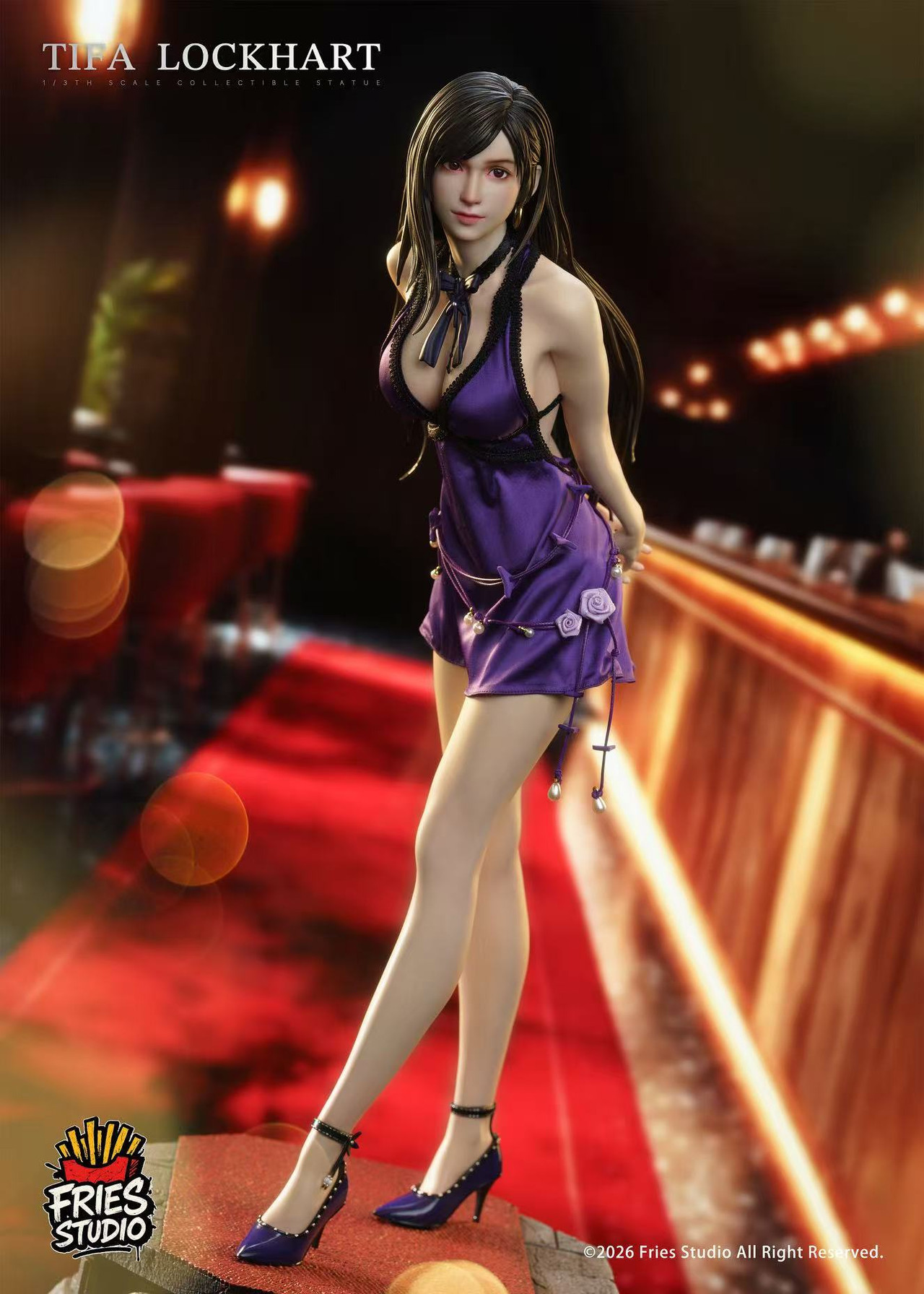 Tifa Lockhart Purple Dress Ver. Final Fantasy 1/3 Scale GK Statue- Fries Studio - Image 4