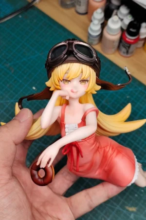 Alternative view of Shinobu Oshino Bakemonogatari Pink Dress 1/6 Scale Figure – QuietArt Studio