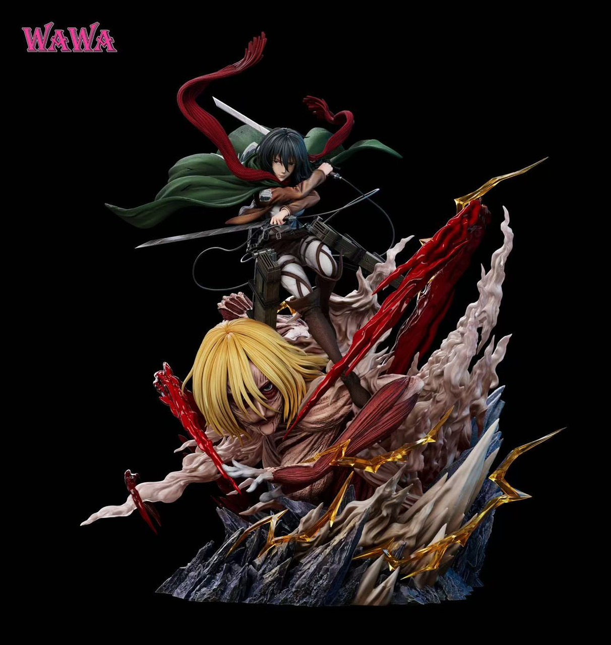 Mikasa Ackerman & Female Titan Attack on Titan Resin Statue (Limited 150 PCS) - WAWA Studio