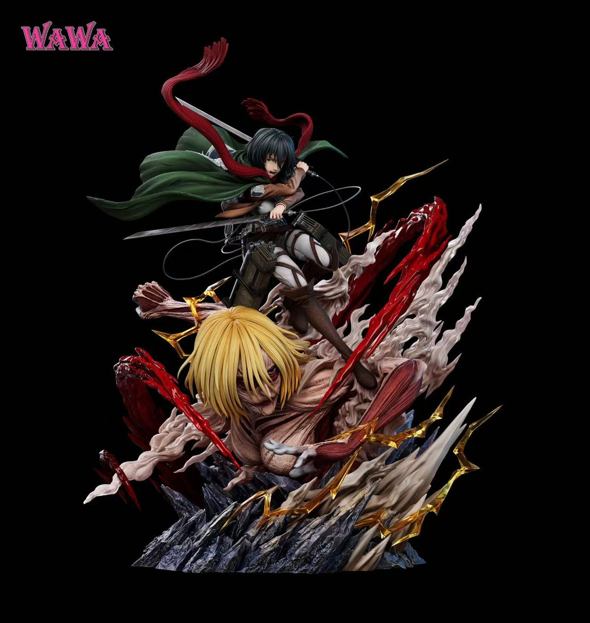 Mikasa Ackerman & Female Titan Attack on Titan Resin Statue (Limited 150 PCS) - WAWA Studio - Image 3