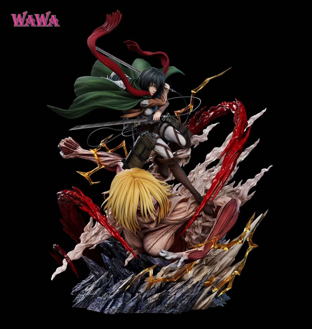 Mikasa Ackerman & Female Titan Attack on Titan Resin Statue (Limited 150 PCS) - WAWA Studio - Image 9