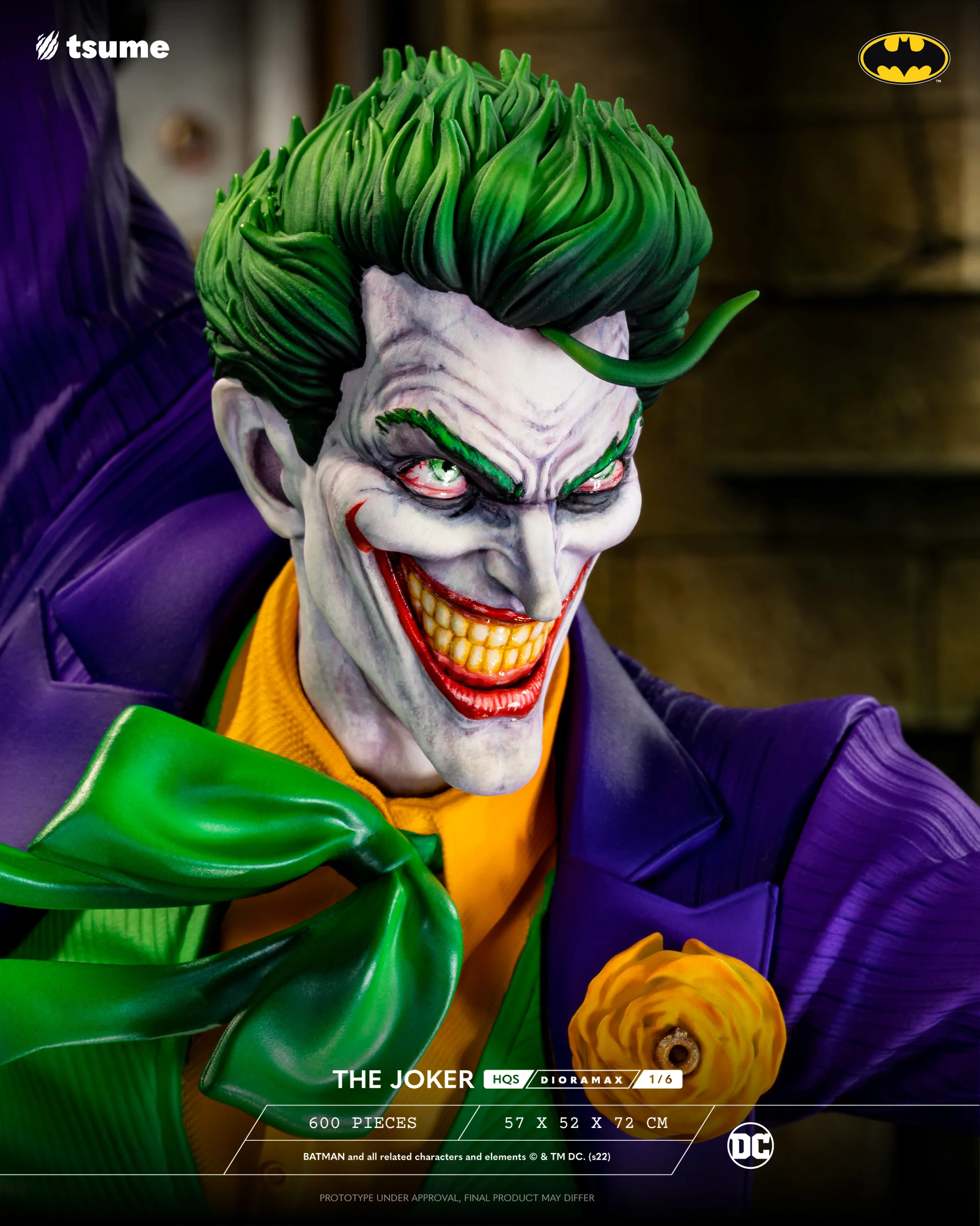 Tsume Studio - DC Comics HQS Dioramax The Joker 1/6 Scale Limited Edition Statue (Licensed) - Image 2