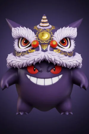 Alternative view of WAWA Studio Gengar Pokémon Figure – Collectible Mini Statue