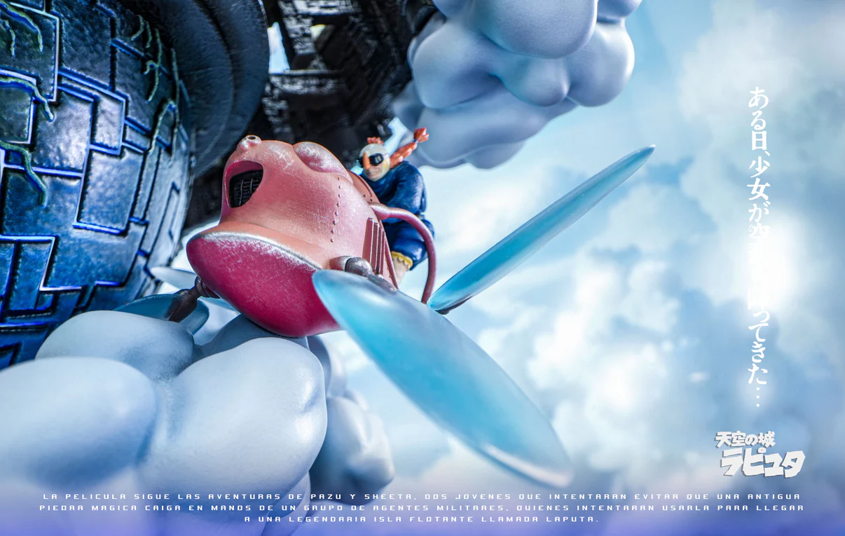 Sheeta & Pazu Castle in the Sky GK Statue Limited Edition – Black Ant x White Deer - Image 9