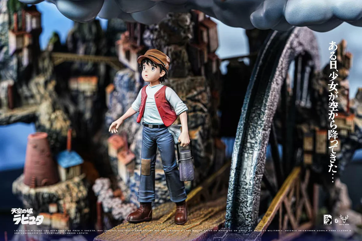 Sheeta & Pazu Castle in the Sky GK Statue Limited Edition – Black Ant x White Deer - Image 4
