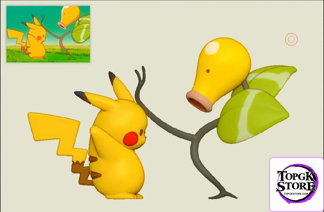 100000 Volts Studio - Famous Scene Series Bellsprout Kicks Pikachu Stunned Pokémon - Image 3