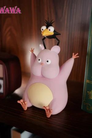 Boh Flocked Totoro Black Bird–Cute Anime 1/6 Scale TOPGK Statue-WAWA Studio - Photo 1 | TopGKStore