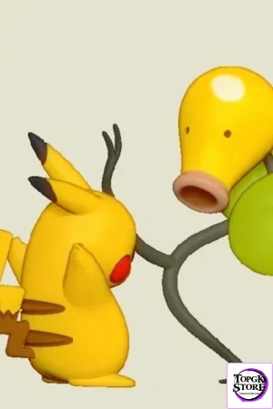 Alternative view of 100000 Volts Studio - Famous Scene Series Bellsprout Kicks Pikachu Stunned Pokémon