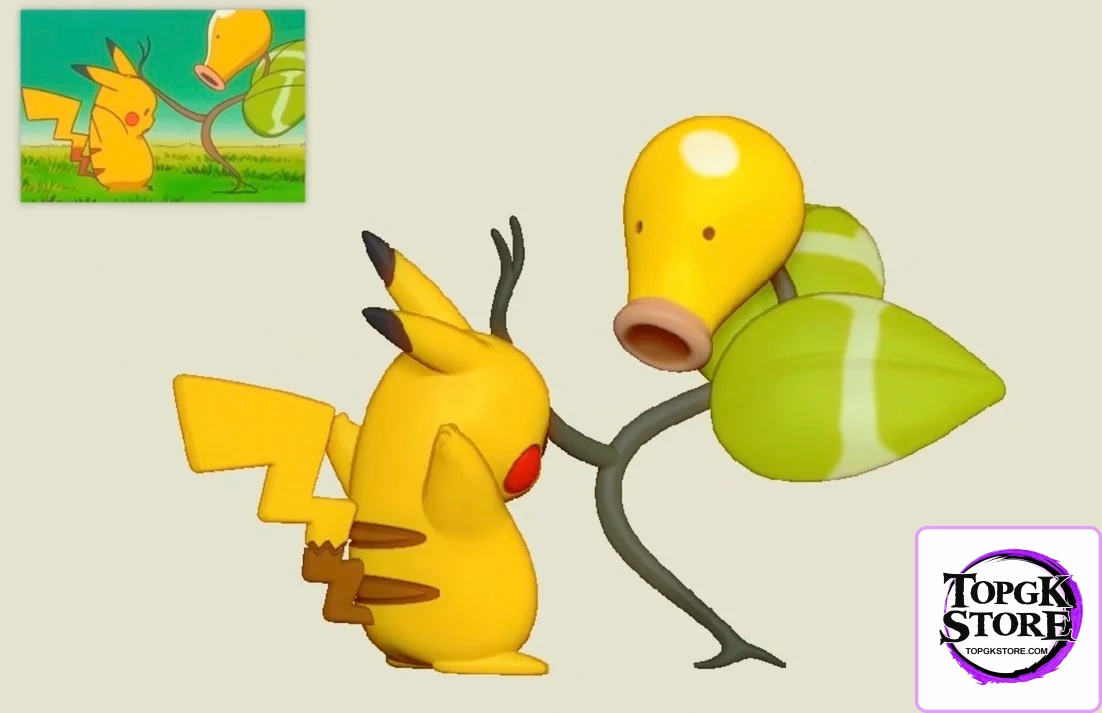 100000 Volts Studio - Famous Scene Series Bellsprout Kicks Pikachu Stunned Pokémon - Image 2