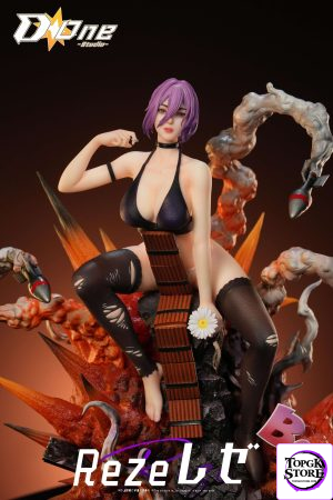 Chainsaw Man Reze Resin 1/4 Scale Statue D.one Studio LED Base - Photo 3 | TopGKStore