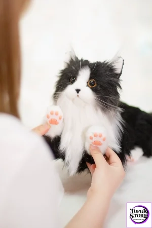 Chongker Tuxedo Cow Cat (Sitting Regular Edition) Plush Doll - Photo 3 | TopGKStore