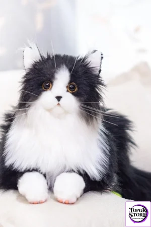 Chongker Tuxedo Cow Cat (Sitting Regular Edition) Plush Doll - Photo 4 | TopGKStore