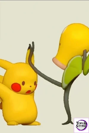 100000 Volts Studio - Famous Scene Series Bellsprout Kicks Pikachu Stunned Pokémon