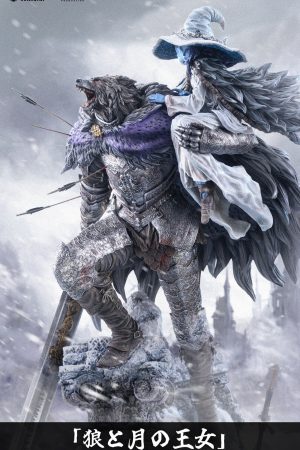 Elden Ring Wolf and Lunar Princess Resin TOPGK 1/5 Scale Statue-Bonfire x Dtalon Studio - Photo 6 | TopGKStore