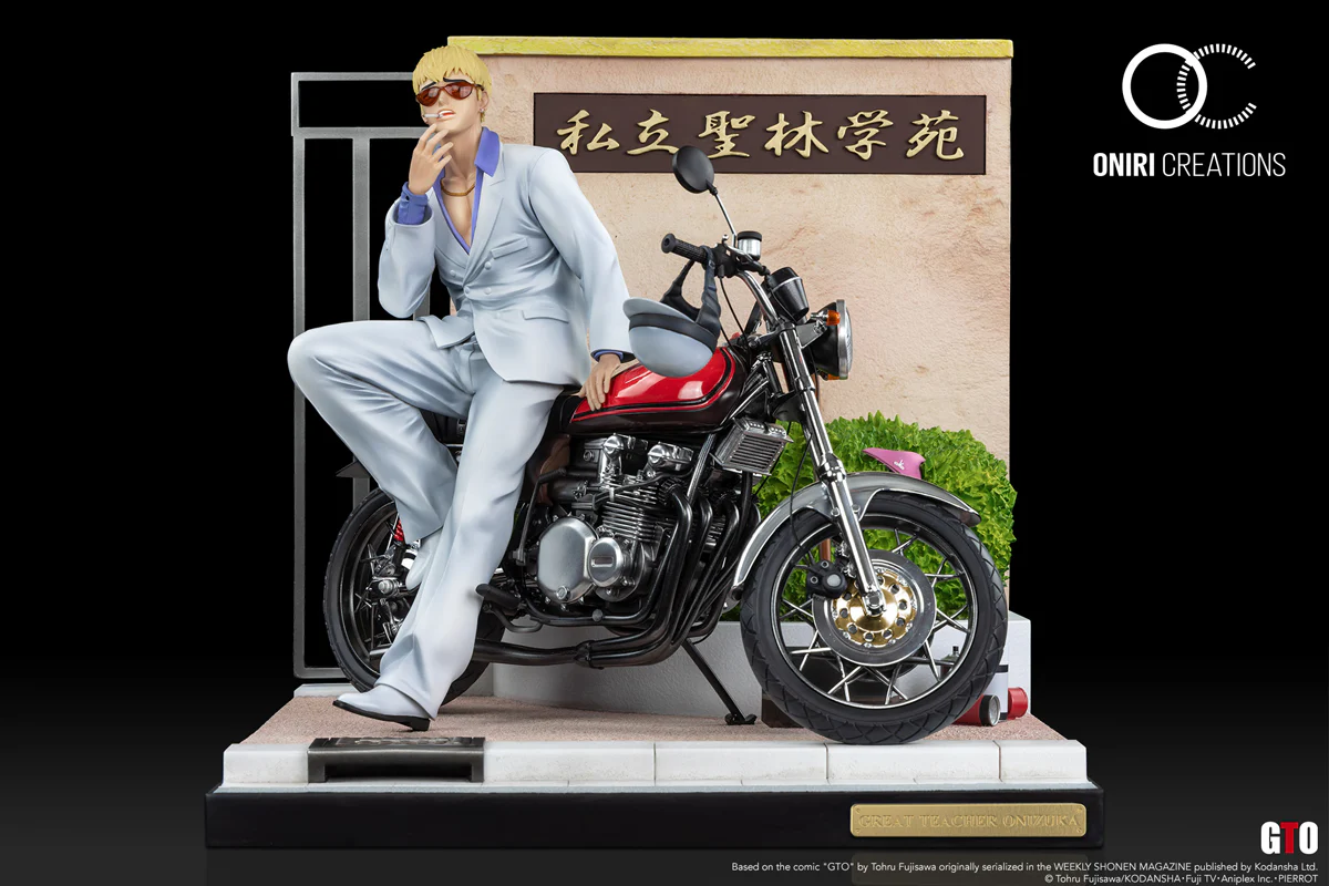 Oniri GTO Onizuka Eikichi 1/6 Scale Statue – Limited Edition Diecast Motorcycle Diorama (In Stock) - Image 2