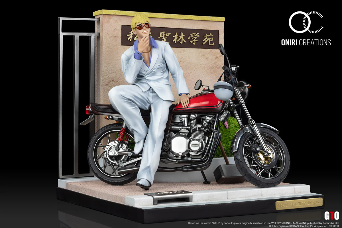 Oniri GTO Onizuka Eikichi 1/6 Scale Statue – Limited Edition Diecast Motorcycle Diorama (In Stock) - Image 3