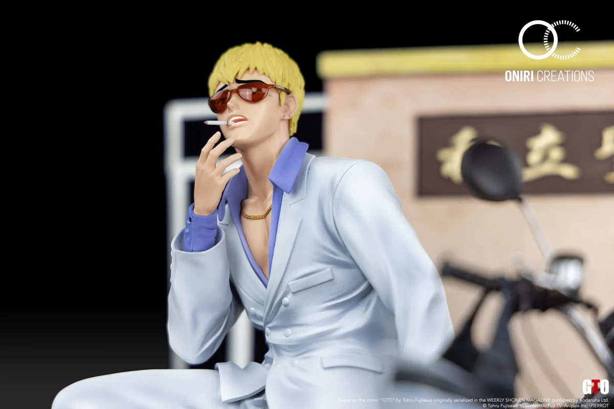 Oniri GTO Onizuka Eikichi 1/6 Scale Statue – Limited Edition Diecast Motorcycle Diorama (In Stock) - Image 4