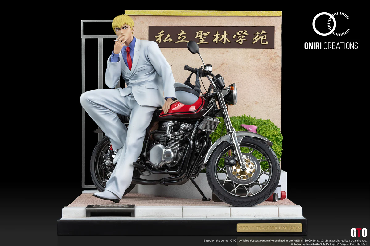Oniri GTO Onizuka Eikichi 1/6 Scale Statue – Limited Edition Diecast Motorcycle Diorama (In Stock) - Image 6