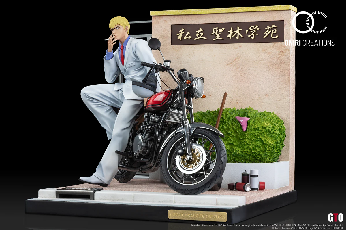Oniri GTO Onizuka Eikichi 1/6 Scale Statue – Limited Edition Diecast Motorcycle Diorama (In Stock) - Image 7