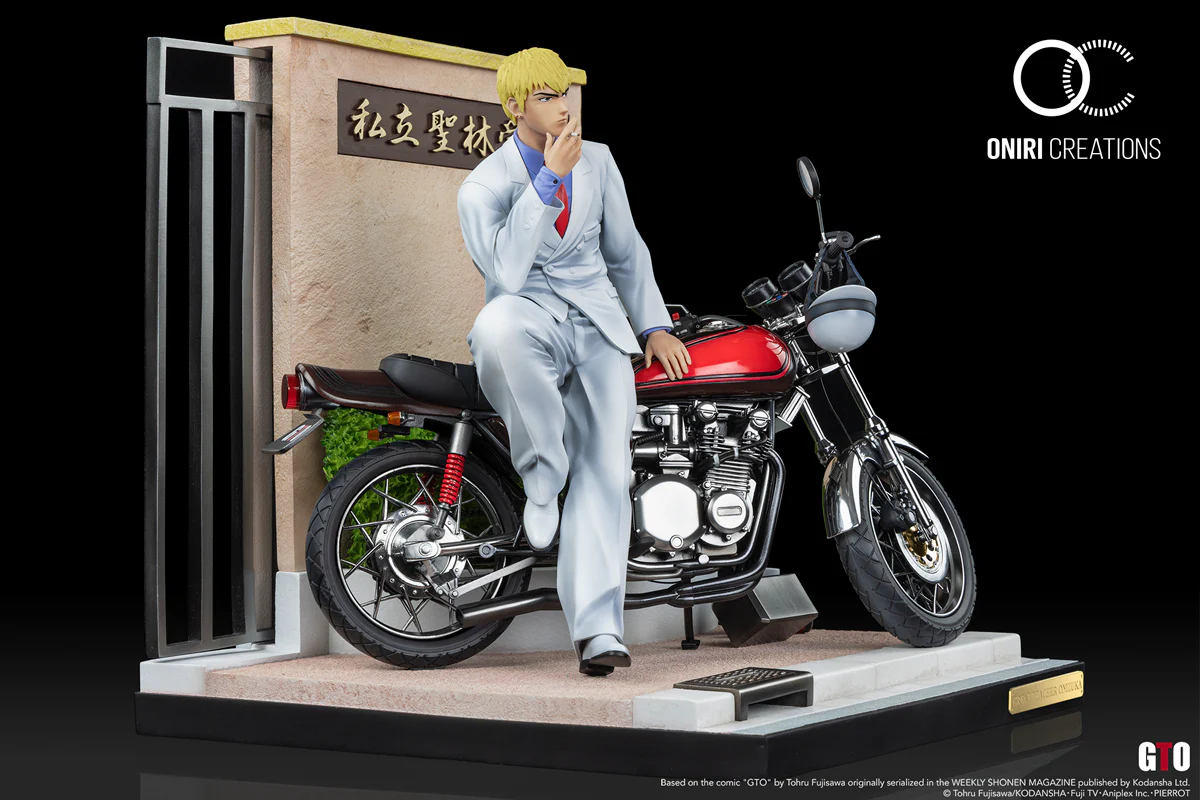 Oniri GTO Onizuka Eikichi 1/6 Scale Statue – Limited Edition Diecast Motorcycle Diorama (In Stock) - Image 9