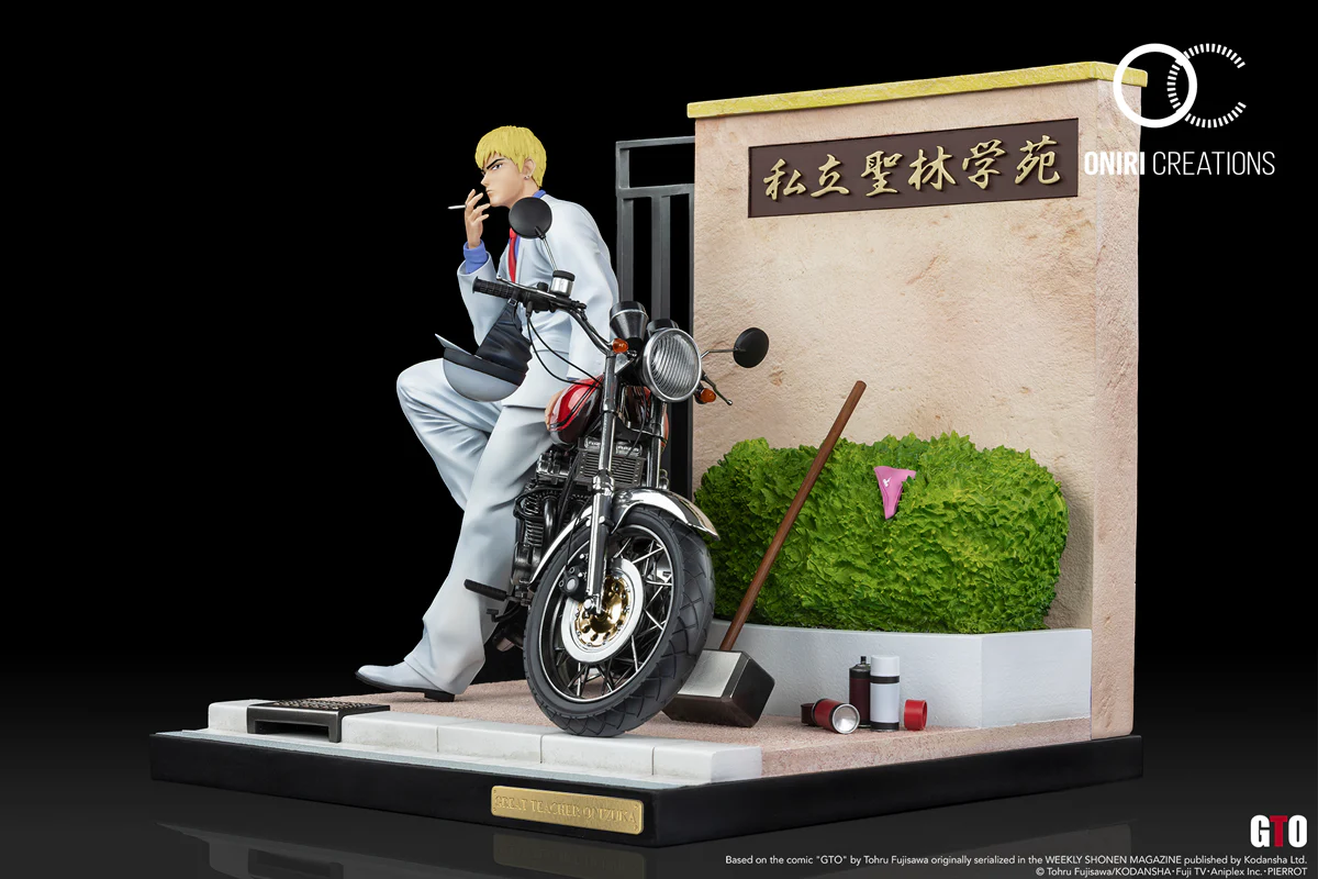 Oniri GTO Onizuka Eikichi 1/6 Scale Statue – Limited Edition Diecast Motorcycle Diorama (In Stock) - Image 10