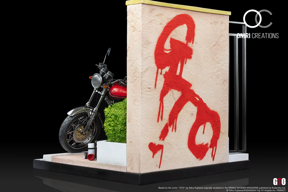 Oniri GTO Onizuka Eikichi 1/6 Scale Statue – Limited Edition Diecast Motorcycle Diorama (In Stock) - Image 12