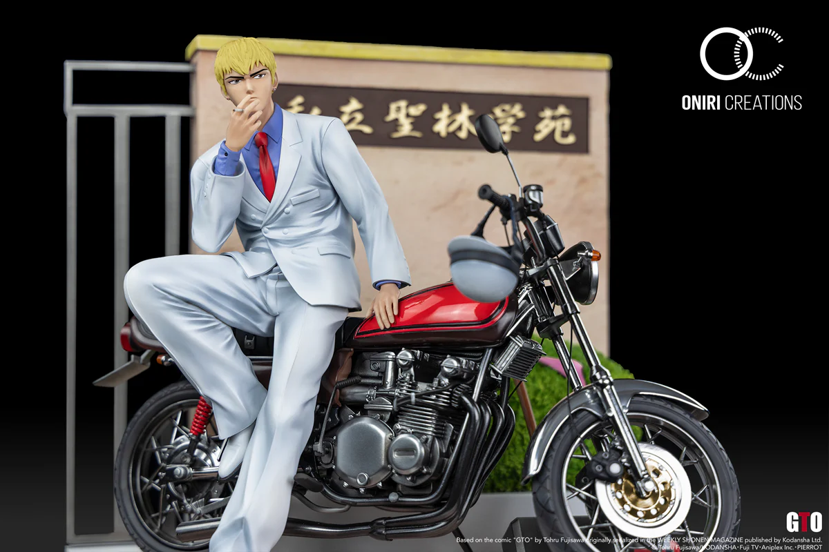 Oniri GTO Onizuka Eikichi 1/6 Scale Statue – Limited Edition Diecast Motorcycle Diorama (In Stock) - Image 13