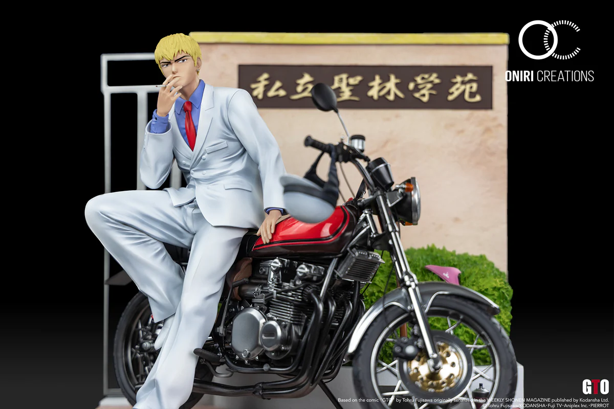Oniri GTO Onizuka Eikichi 1/6 Scale Statue – Limited Edition Diecast Motorcycle Diorama (In Stock) - Image 14