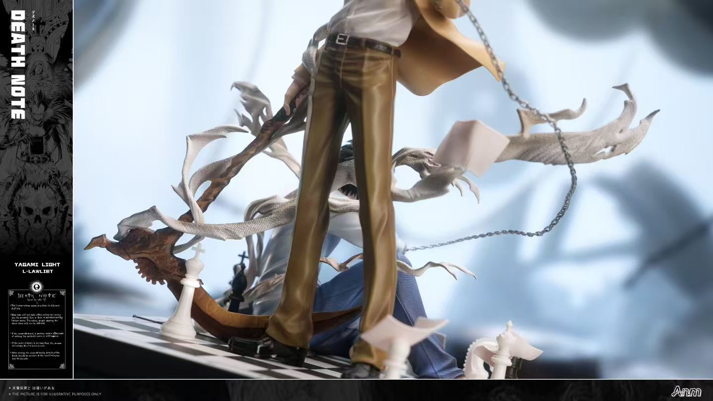 Light Yagami and L Death Note 1/6 scale GK Statue collectible set. - Anm Studio - Image 7