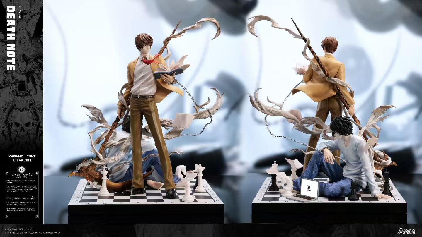 Light Yagami and L Death Note 1/6 scale GK Statue collectible set. - Anm Studio - Image 4