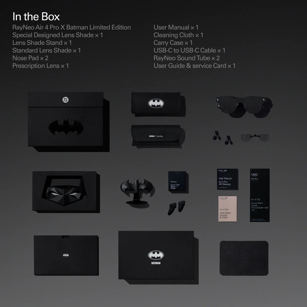 RayNeo - Air 4 Pro AR Glasses Batman Collector's Set – HDR10 Display Smart Glasses (Licensed) - Image 26