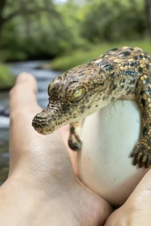 JXK – Hatchling Crocodile Statue (GK) – Pre-Order