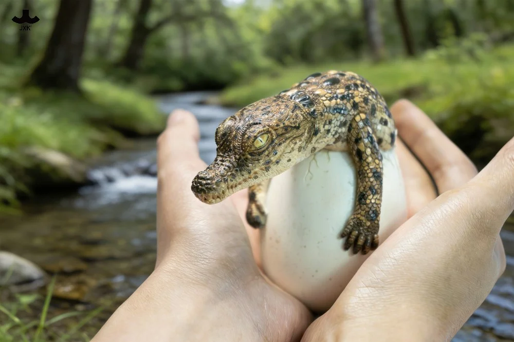 JXK – Hatchling Crocodile Statue (GK) – Pre-Order