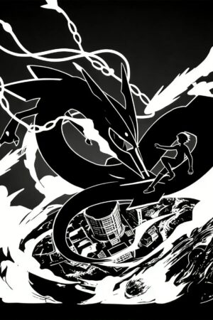Alternative view of Mega Rayquaza Anniversary Edition Pokémon 1/20 Scale GK Statue-Ball Ball Studio